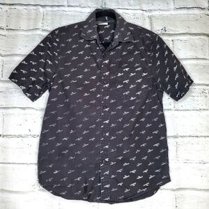 The hundreds logo button up shirt small cotton